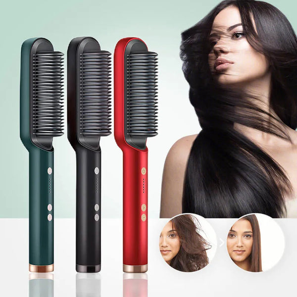 Hair Straightener Hot Comb Curling Iron Multi-speed Electric Straightening Comb Curling Iron Hair Brush 2023 Hot Sale